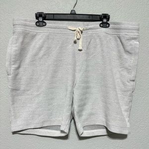Goodfellow & Co, Men’s Knit Shorts Off-White Relaxed Fit Drawstring 3 pocket EUC